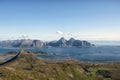 View towards Mt VÃÂ¥gakaillen in AustvÃÂ¥gÃÂ¸y island, Lofoten archipelago